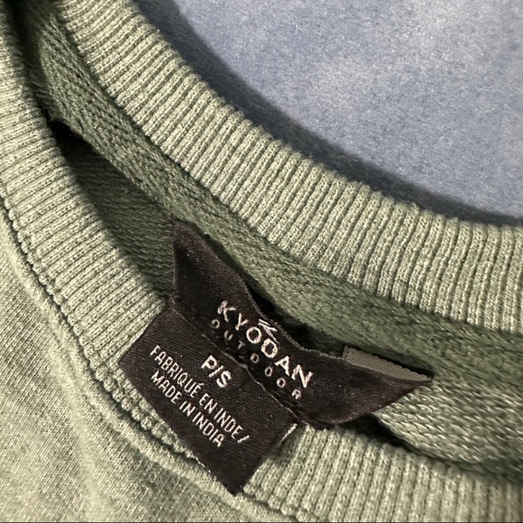 NWT Kyodan Outdoor Green Crop Crewneck Pullover - Picture 6 of 7